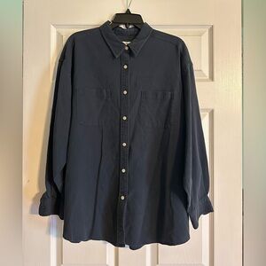 Navy Blue Textured Shirt